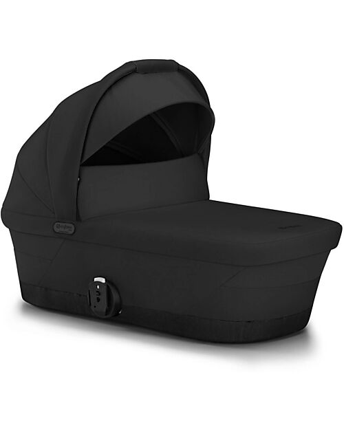 Cybex Gazelle S Carrycot - Moon Black - Comfortable and Easy to Carry Pram Systems