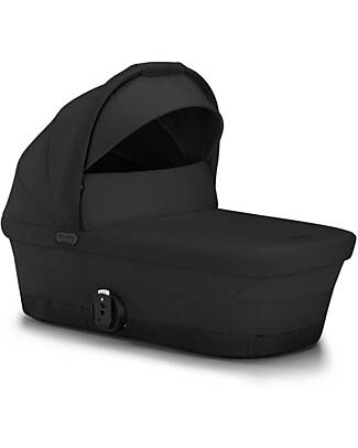 Cybex Gazelle S Carrycot - Moon Black - Comfortable and Easy to Carry Pram Systems