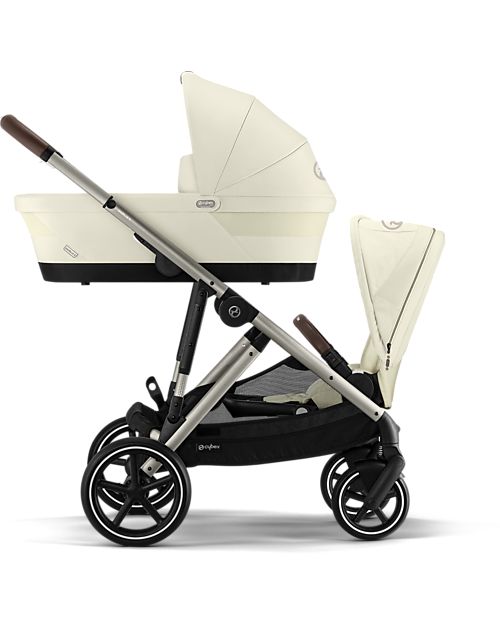 Cybex Gazelle S Carrycot - Seashell Beige - Comfortable and Easy to Carry Double Pushchairs
