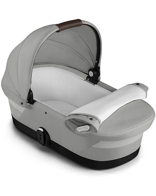 Cybex Gazelle S Carrycot - Stone Grey - Comfortable and Easy to Carry Pram Systems