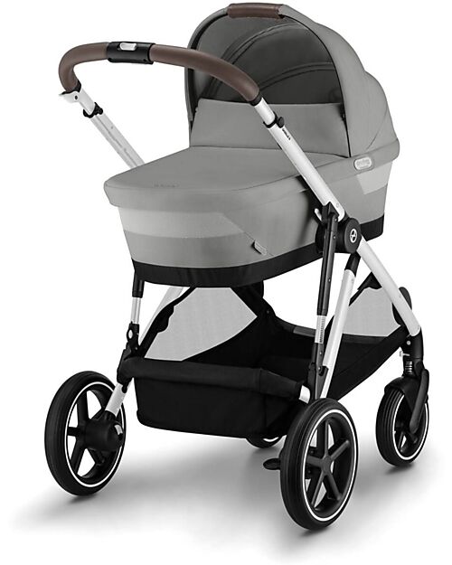 Cybex Gazelle S Carrycot - Stone Grey - Comfortable and Easy to Carry Pram Systems