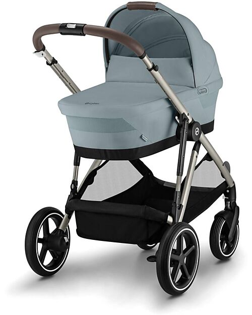 Cybex Gazelle S Carrycot - Stormy Blue - Comfortable and Easy to Carry Pram Systems