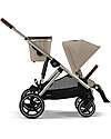 Cybex Gazelle S Stroller - Almond Beige - from Birth up to 4 Years - Multifunctional Double Pushchairs