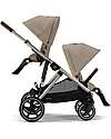 Cybex Gazelle S Stroller - Almond Beige - from Birth up to 4 Years - Multifunctional Double Pushchairs