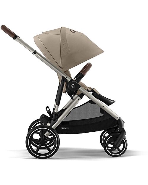 Cybex Gazelle S Stroller - Almond Beige - from Birth up to 4 Years - Multifunctional Double Pushchairs