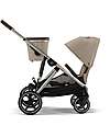 Cybex Gazelle S Stroller - Almond Beige - from Birth up to 4 Years - Multifunctional Double Pushchairs