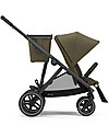Cybex Gazelle S Stroller - Black/Classic Beige - From Single to Double! Double Pushchairs
