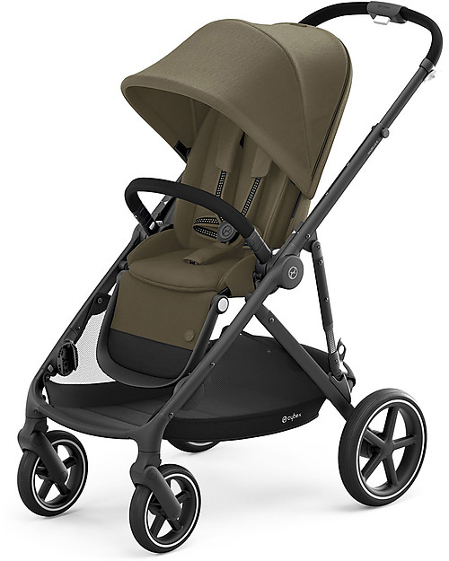 Cybex Gazelle S Stroller - Black/Classic Beige - From Single to Double! Double Pushchairs