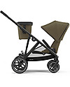 Cybex Gazelle S Stroller - Black/Classic Beige - From Single to Double! Double Pushchairs
