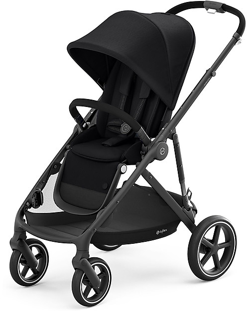 Cybex Gazelle S Stroller - Black/Deep Black - From Single to Double! Double Pushchairs