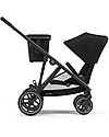 Cybex Gazelle S Stroller - Black/Deep Black - From Single to Double! Double Pushchairs