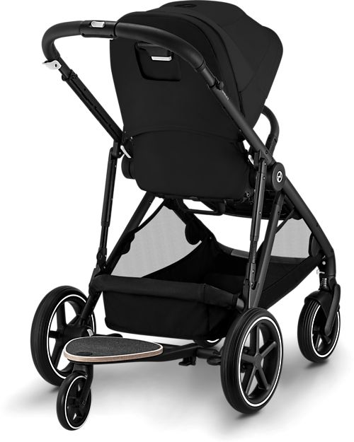Cybex Gazelle S Stroller - Black-Moon Black - from Birth up to 4 Years - Multifunctional Double Pushchairs