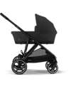 Cybex Gazelle S Stroller - Black-Moon Black - from Birth up to 4 Years - Multifunctional Double Pushchairs