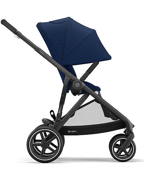 Cybex Gazelle S Stroller - Black/Navy Blue - From Single to Double! Double Pushchairs