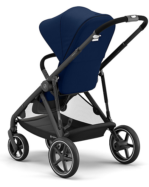 Cybex Gazelle S Stroller - Black/Navy Blue - From Single to Double! Double Pushchairs