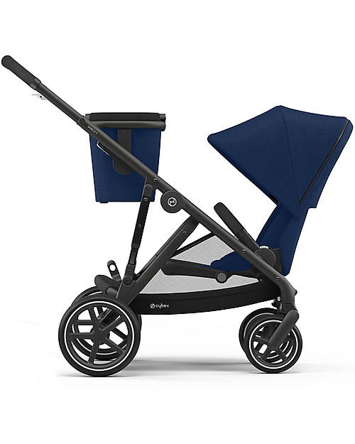 Cybex Gazelle S Stroller - Black/Navy Blue - From Single to Double! Double Pushchairs