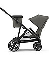 Cybex Gazelle S Stroller - Black/Soho Grey - From Single to Double! Double Pushchairs