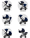Cybex Gazelle S Stroller - Black/Soho Grey - From Single to Double! Double Pushchairs