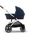 Cybex Gazelle S Stroller - Ocean Blue - from Birth up to 4 Years - Multifunctional Double Pushchairs