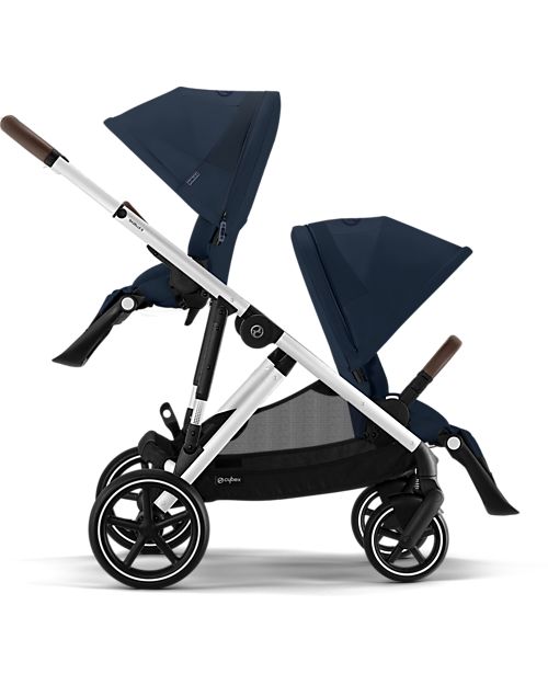 Cybex Gazelle S Stroller - Ocean Blue - from Birth up to 4 Years - Multifunctional Double Pushchairs