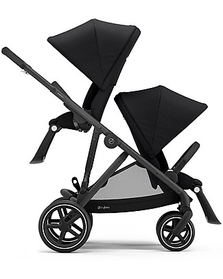 Cybex Gazelle S Stroller + Seconda Seduta - Black/Deep Black - From Single to Double! Pushchairs