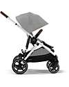 Cybex Gazelle S Stroller - Silver Frame - Stone Grey - from Birth up to 4 Years - Multifunctional Double Pushchairs