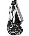 Cybex Gazelle S Stroller - Silver Frame - Stone Grey - from Birth up to 4 Years - Multifunctional Double Pushchairs