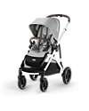 Cybex Gazelle S Stroller - Silver-Lava Grey - from Birth up to 4 Years - Multifunctional Double Pushchairs