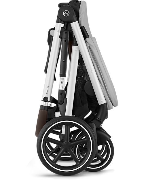Cybex Gazelle S Stroller - Silver-Lava Grey - from Birth up to 4 Years - Multifunctional Double Pushchairs