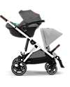 Cybex Gazelle S Stroller - Silver-Lava Grey - from Birth up to 4 Years - Multifunctional Double Pushchairs