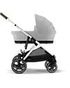 Cybex Gazelle S Stroller - Silver-Lava Grey - from Birth up to 4 Years - Multifunctional Double Pushchairs