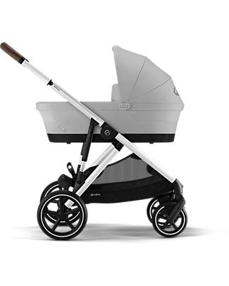 Cybex Gazelle S Stroller - Silver-Lava Grey - from Birth up to 4 Years - Multifunctional Double Pushchairs