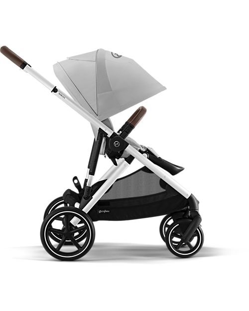Cybex Gazelle S Stroller - Silver-Lava Grey - from Birth up to 4 Years - Multifunctional Double Pushchairs