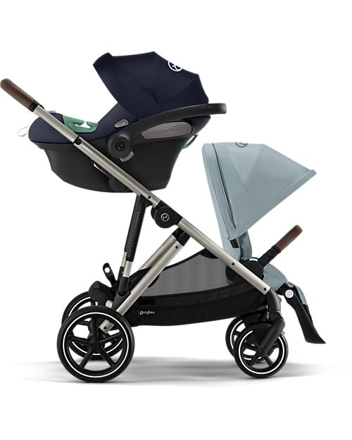 Cybex Gazelle S Stroller - Sky Blue - from Birth up to 4 Years - Multifunctional Double Pushchairs