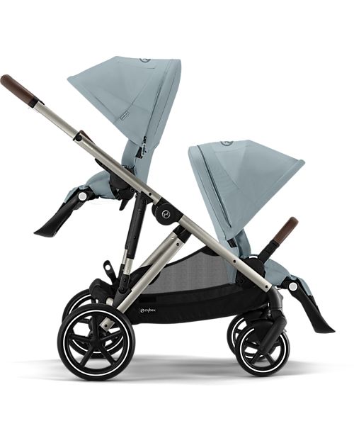 Cybex Gazelle S Stroller - Sky Blue - from Birth up to 4 Years - Multifunctional Double Pushchairs