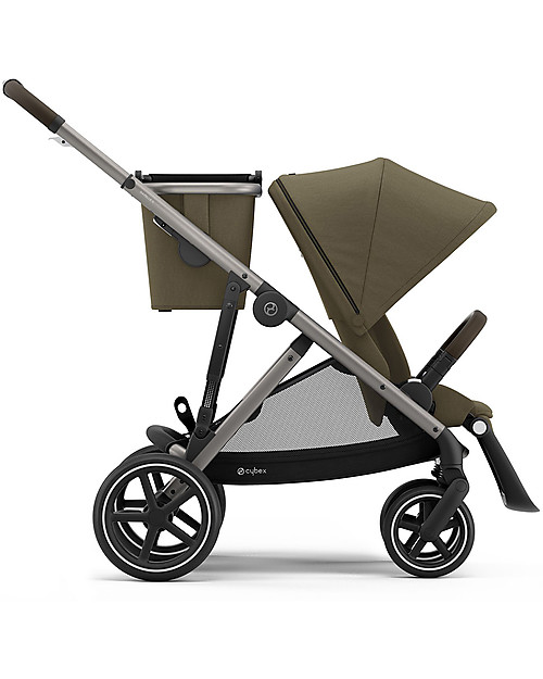 Cybex Gazelle S Stroller - Taupe/Classic Beige - From Single to Double! Double Pushchairs