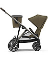 Cybex Gazelle S Stroller - Taupe/Classic Beige - From Single to Double! Double Pushchairs