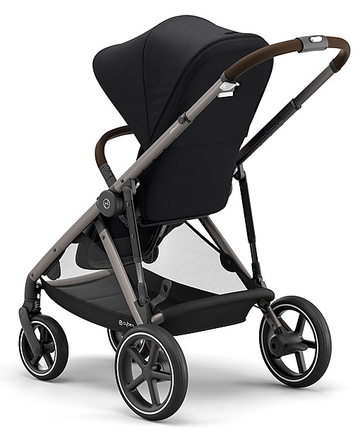 Cybex Gazelle S Stroller - Taupe/Deep Black - From Single to Double! Double Pushchairs
