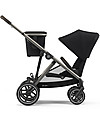 Cybex Gazelle S Stroller - Taupe/Deep Black - From Single to Double! Double Pushchairs
