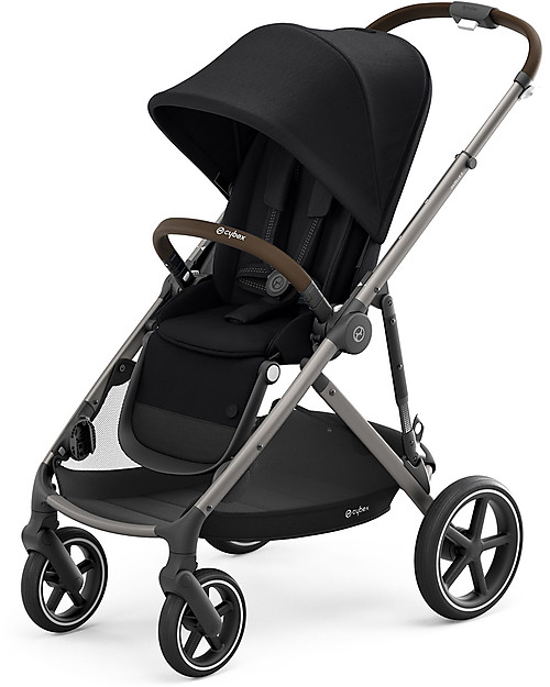 Cybex Gazelle S Stroller - Taupe/Deep Black - From Single to Double! Double Pushchairs