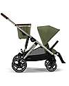 Cybex Gazelle S Stroller - Taupe Frame - Moss Green - from Birth up to 4 Years - Multifunctional Double Pushchairs