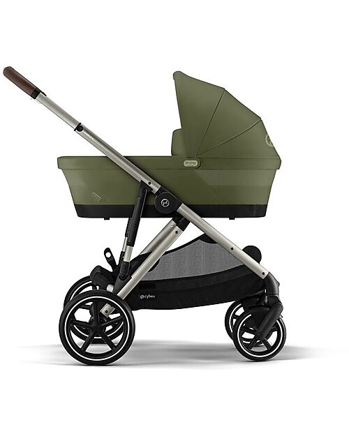 Cybex Gazelle S Stroller - Taupe Frame - Moss Green - from Birth up to 4 Years - Multifunctional Double Pushchairs