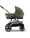 Cybex Gazelle S Stroller - Taupe Frame - Moss Green - from Birth up to 4 Years - Multifunctional Double Pushchairs