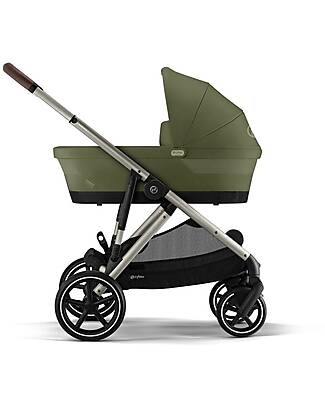 Cybex Gazelle S Stroller - Taupe Frame - Moss Green - from Birth up to 4 Years - Multifunctional Double Pushchairs