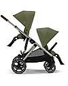 Cybex Gazelle S Stroller - Taupe Frame - Moss Green - from Birth up to 4 Years - Multifunctional Double Pushchairs