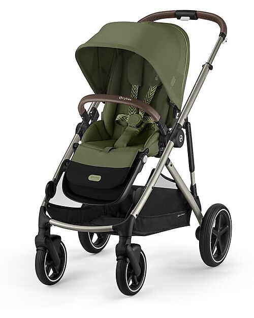 Cybex Gazelle S Stroller - Taupe Frame - Moss Green - from Birth up to 4 Years - Multifunctional Double Pushchairs