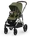Cybex Gazelle S Stroller - Taupe Frame - Moss Green - from Birth up to 4 Years - Multifunctional Double Pushchairs