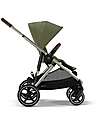Cybex Gazelle S Stroller - Taupe Frame - Moss Green - from Birth up to 4 Years - Multifunctional Double Pushchairs