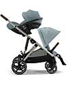 Cybex Gazelle S Stroller - Taupe Frame - Stormy Blue - from Birth up to 4 Years - Multifunctional Double Pushchairs