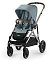 Cybex Gazelle S Stroller - Taupe Frame - Stormy Blue - from Birth up to 4 Years - Multifunctional Double Pushchairs